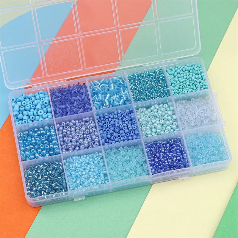 3mm 15 pack Glass Beads, DIY friendship bracelet kit