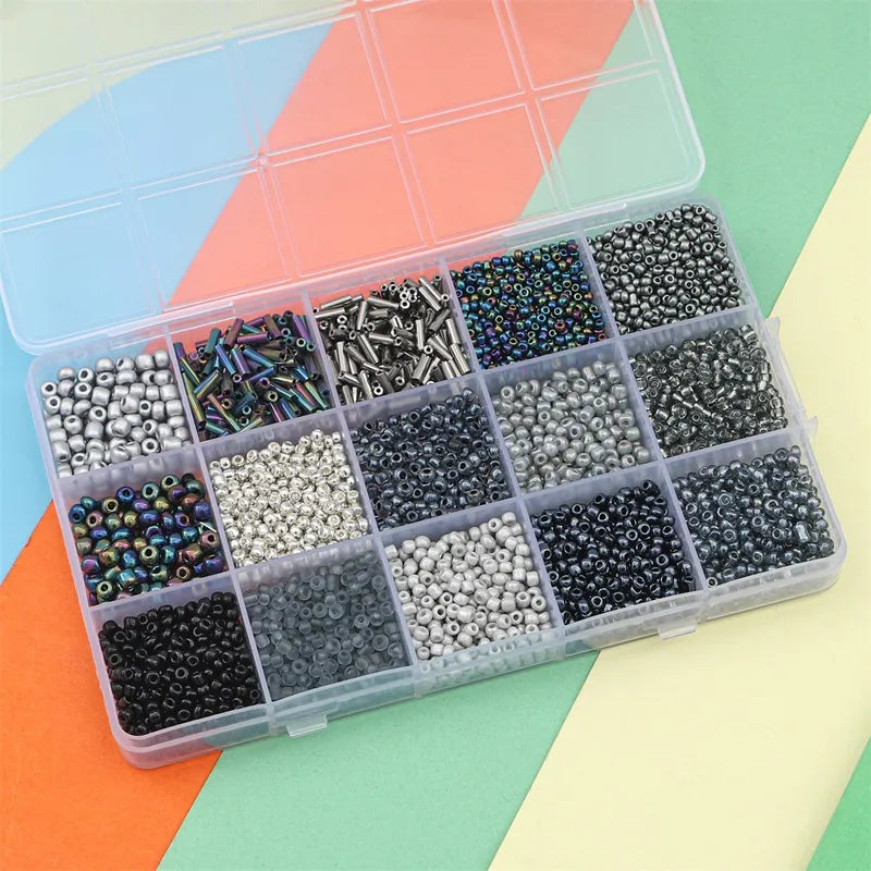 Lot de 15 perles en verre de 3 mm, kit de bracelet d'amitié à faire soi-même