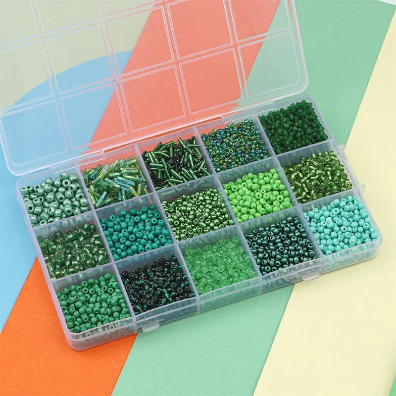 Lot de 15 perles en verre de 3 mm, kit de bracelet d'amitié à faire soi-même