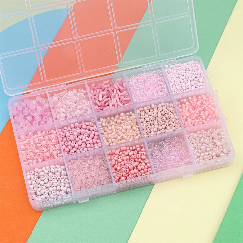 3mm 15 pack Glass Beads, DIY friendship bracelet kit