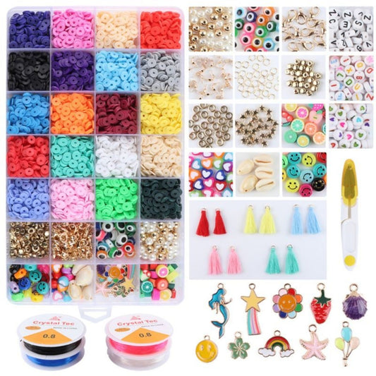 Kits de perles DIY pour fabriquer des bracelets et autres bijoux.