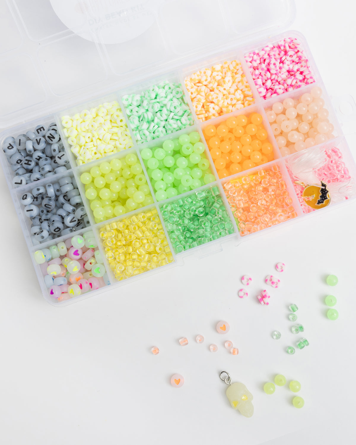 Glow in the Dark Halloween Letter DIY Bead Box