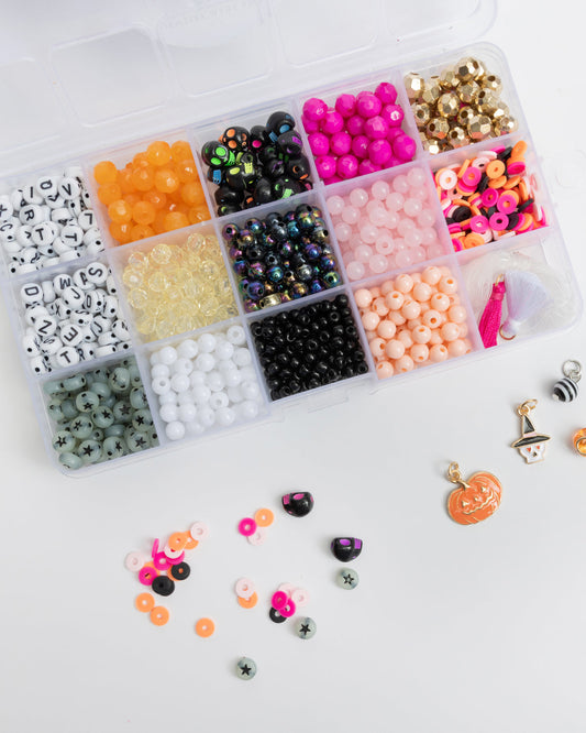 Hot Brights Halloween Letter DIY Bead Box