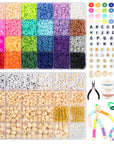 DIY Jewelry Box with 6000 Beads, Charms, Pliers, and Scissors (2 Boxes)