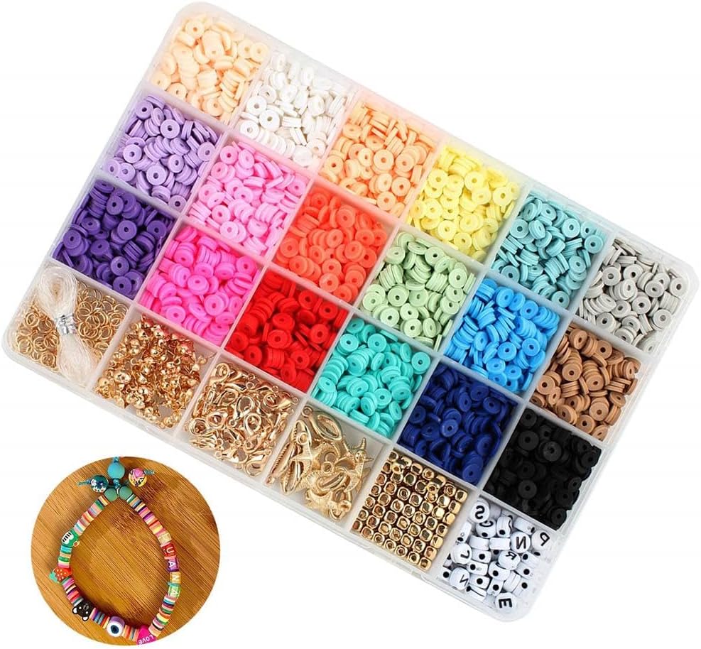 5000-Piece Colorful Clay Beads Set for DIY Jewelry